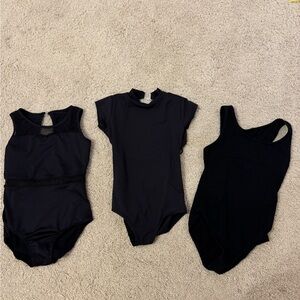Black Dance Leotards Set